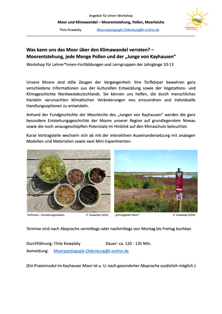 moorentstehung pollen moorleiche